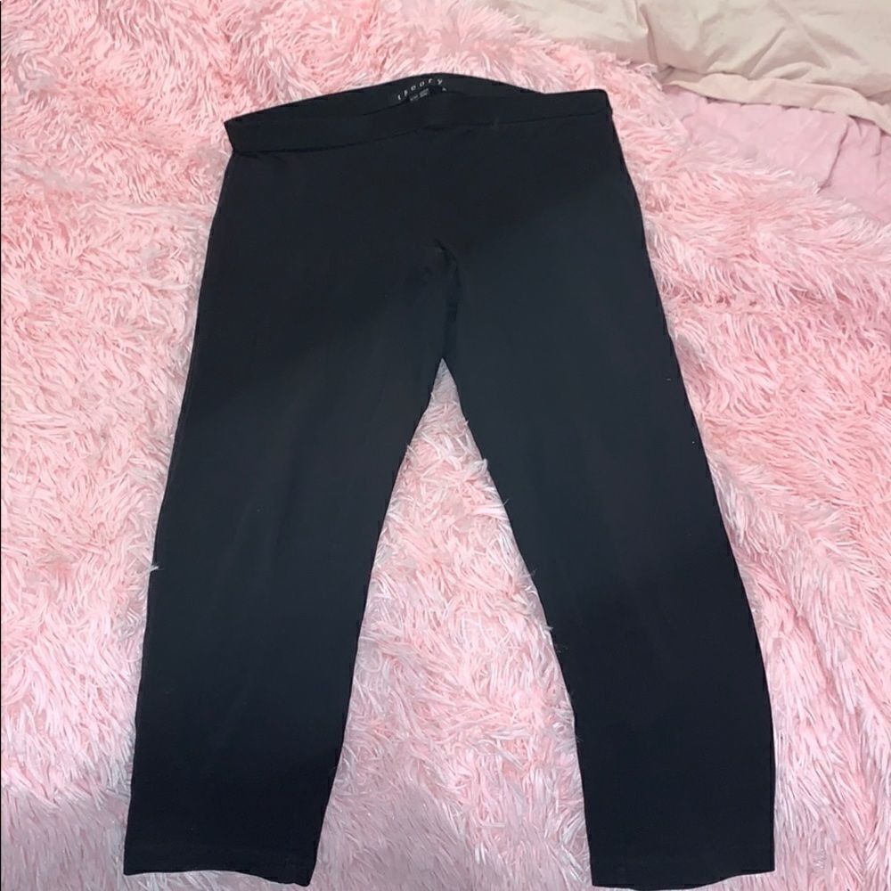 Theory Black cropped Leggings  